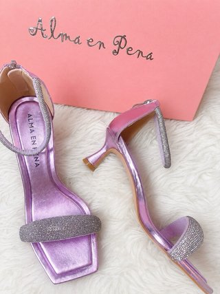 Sandalias Alma en Pena Morado/Plata