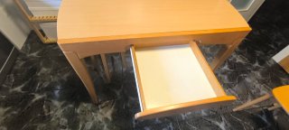 Mesa de cocina extensible madera color clara