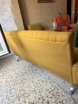 Sofá 3 plazas amarillo