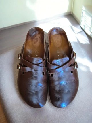 Zuecos Birkenstock Piel Marrón Talla 40