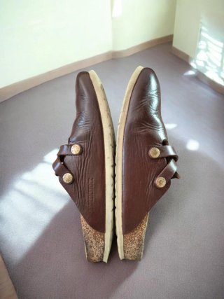 Zuecos Birkenstock Piel Marrón Talla 40