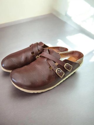 Zuecos Birkenstock Piel Marrón Talla 40
