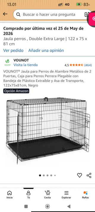 Jaula XXL Plegable Perros