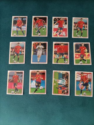 Cromos de la selección española.