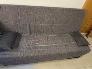 Sofá Cama Gris Tela