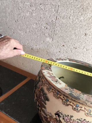 Macetero chino cerámica multicolor