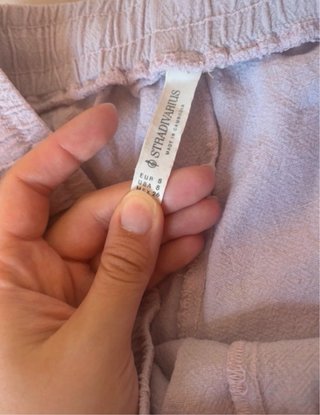 Pantalón ancho lino rosa Stradivarius