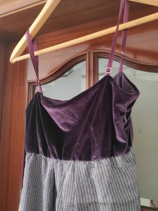 Vestido abullonado forrado fiesta/boda tirantes