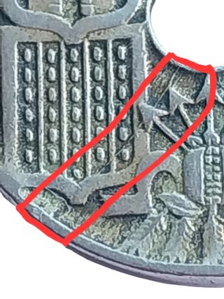 VARIANTE 50 Céntimos F.Franco ERROR- CUÑO ROTO