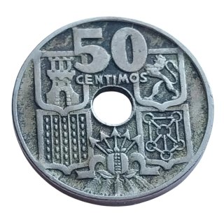 VARIANTE 50 Céntimos F.Franco ERROR- CUÑO ROTO