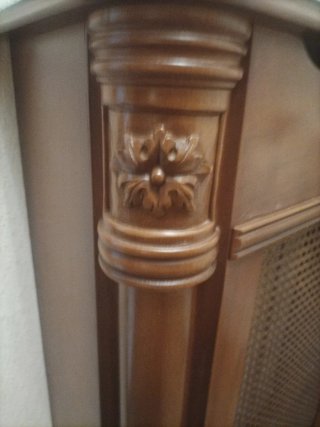 Mueble Radiador Madera y Cristal