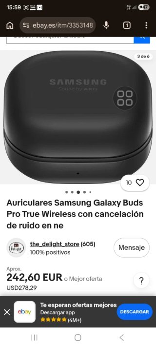 Auriculares Bluetooth Samsung galaxy Buds Pro 2