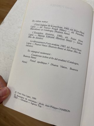 La névrose infantile de la psychanalyse