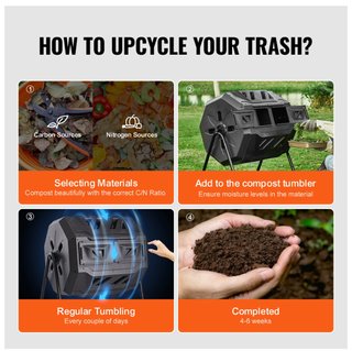 Compostador Giratorio Doble Cámara