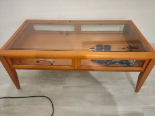 Mesa de centro madera y cristal