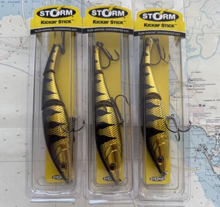 Lote 3 Señuelos Pesca Storm Kickin Stick       146