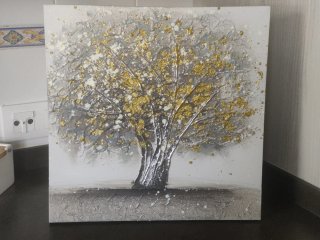 Cuadro árbol dorado