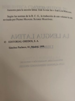La lengua latina libros V-VI. Varrón