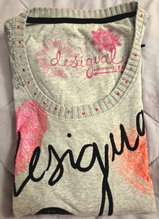 Jersey Desigual Corazones Gris