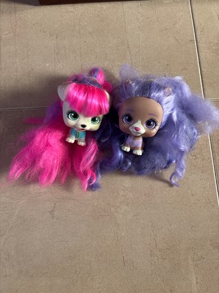 Muñecas mascotas con pelo largo