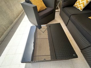 Conjunto Muebles Terraza gris con Cojines