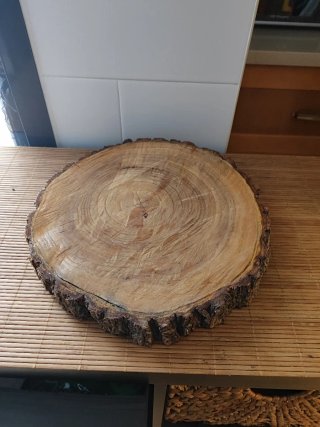 Rodaja de madera rústica. Precio por unidad