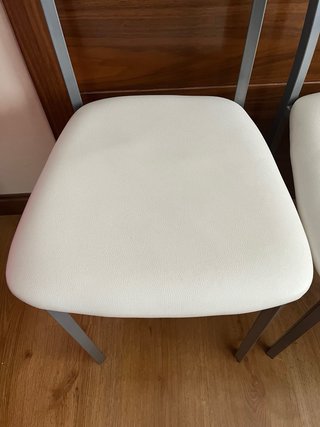 Juego de 2 sillas de cocina plateadas