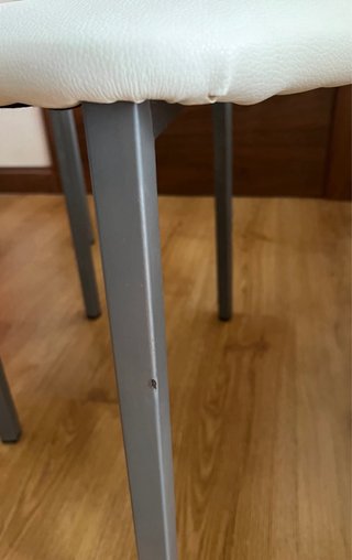 Juego de 2 sillas de cocina plateadas