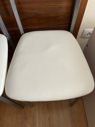 Juego de 2 sillas de cocina plateadas