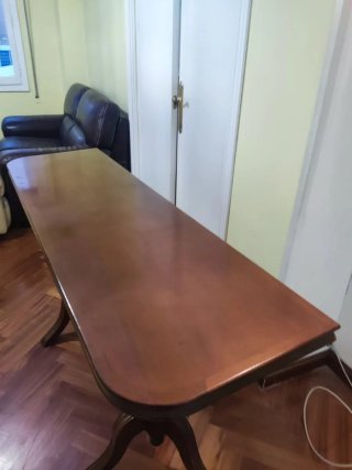 Mesa libro madera maciza extensible caoba
