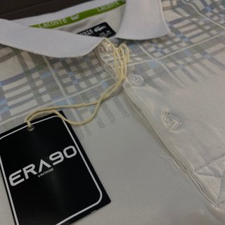 Polo Lacoste Blanco Talla M Cuadros
