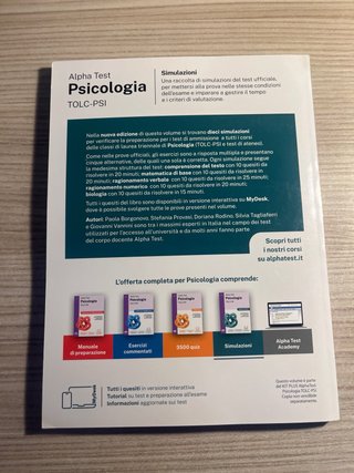 Alpha Test Psicologia TOLC-PSI 2026-2027. Simul...