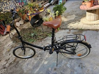 Bicicleta Plegable Urbana Negra