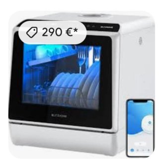 Mini lavavajillas 290€