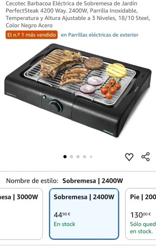 Cecotec Barbacoa Eléctrica Sobremesa