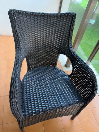 Conjunto terraza mesa y 2 sillas mimbre