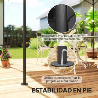 Cenador Jardín Techo Resistente Cúpula