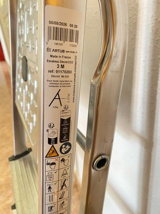 Escalera aluminio 3 peldaños