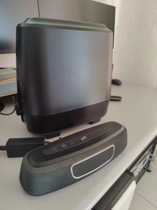 Barra de sonido y subwoofer Polk