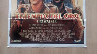 Cartel Cine El Templo del Oro (1986)
