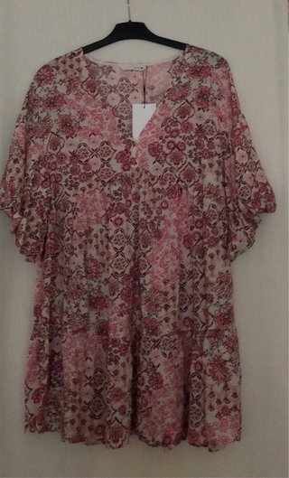 Vestido Zara fluido estampado floral talla S