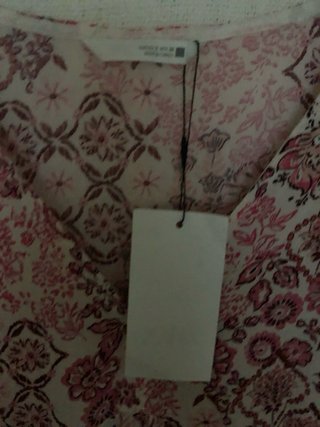Vestido Zara fluido estampado floral talla S