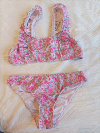 Bikini floral niña Talla 10 años