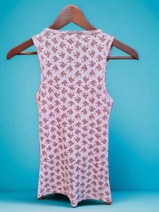 Top Camiseta T 36 XS SP rosa flores Green Coast