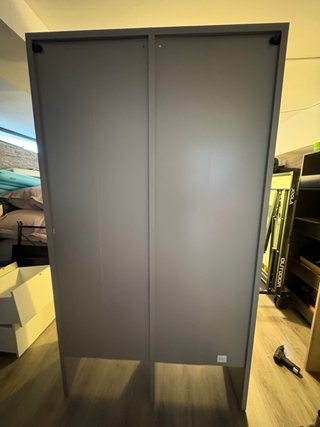 Armario vestidor blanco y gris