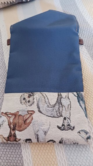 Bolso de hombro con estampado de perros