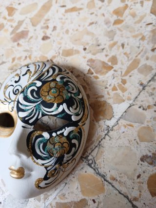 Máscara Veneciana Decorativa Cerámica