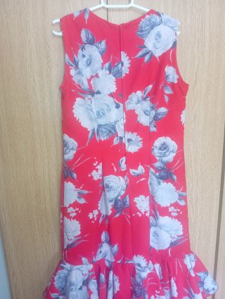 Vestido Flamenca Volantes Flores Talla Única