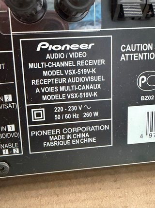 Amplificador Pioneer Home Cinema Negro