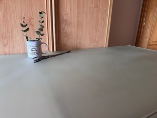 Mesa escritorio cristal y aluminio